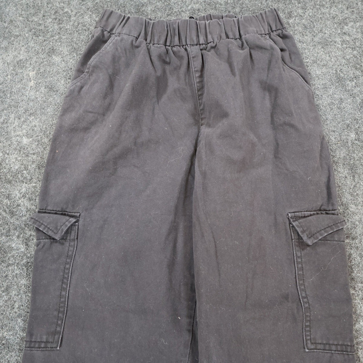 H&M Divided Cargo Joggers Womens Size 2 Black Cotton Utility Streetwear Pants