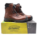 Grisport BOA Constructor Men 10 Brown Leather Waterproof Vibram Safety Work Boot
