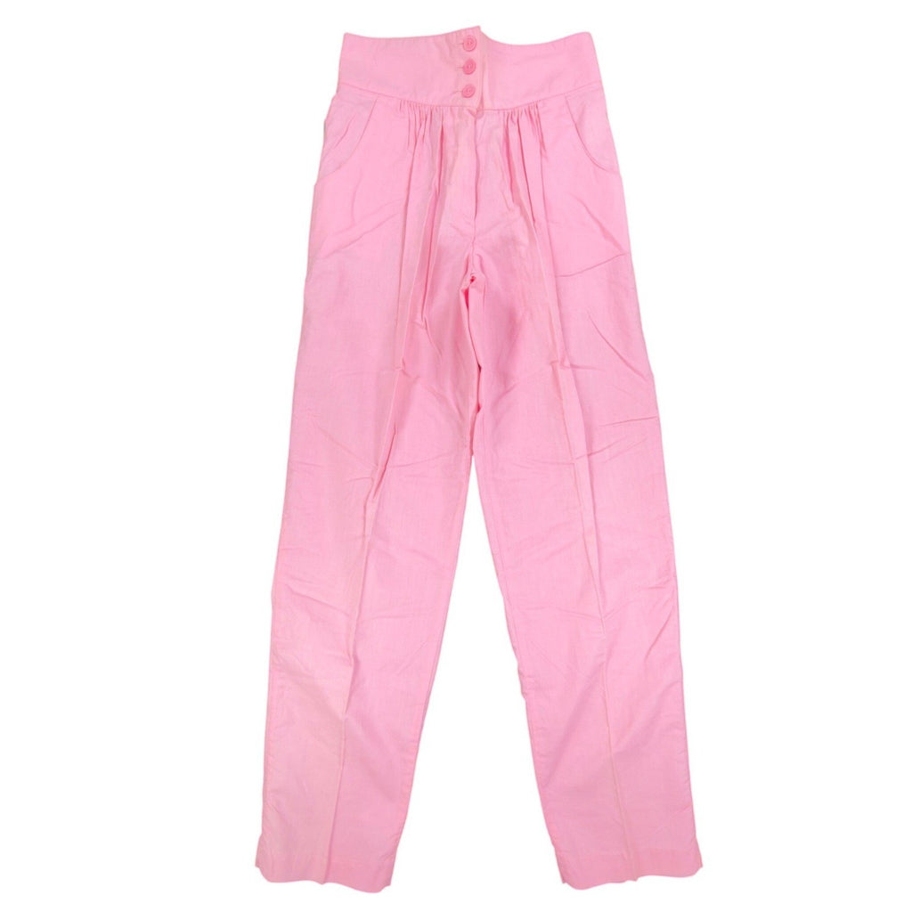 Catnip Vintage 80s High Waist Pleated Pants Womens 13 Pink Cotton NWT USA - take2supply