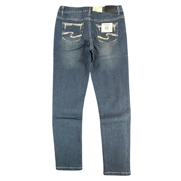 Silver Jeans Sasha Skinny Fit Girls 12 Blue Denim Eco-Friendly NWT