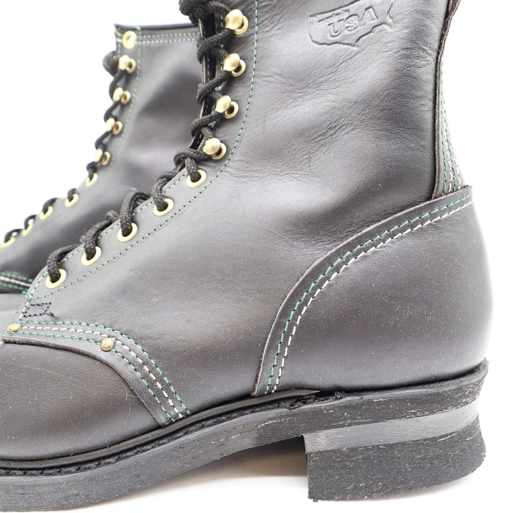 Walker Vintage 80s Work Boots Mens 10 EE Black Leather NIB NWT USA Made 1255