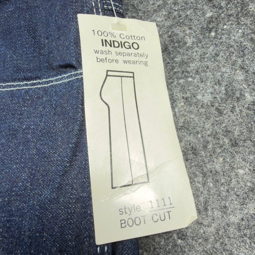 Gino Cappeli Vintage 70s Boot Cut Jeans Mens 34x35 Indigo Cotton Denim NWT - take2supply