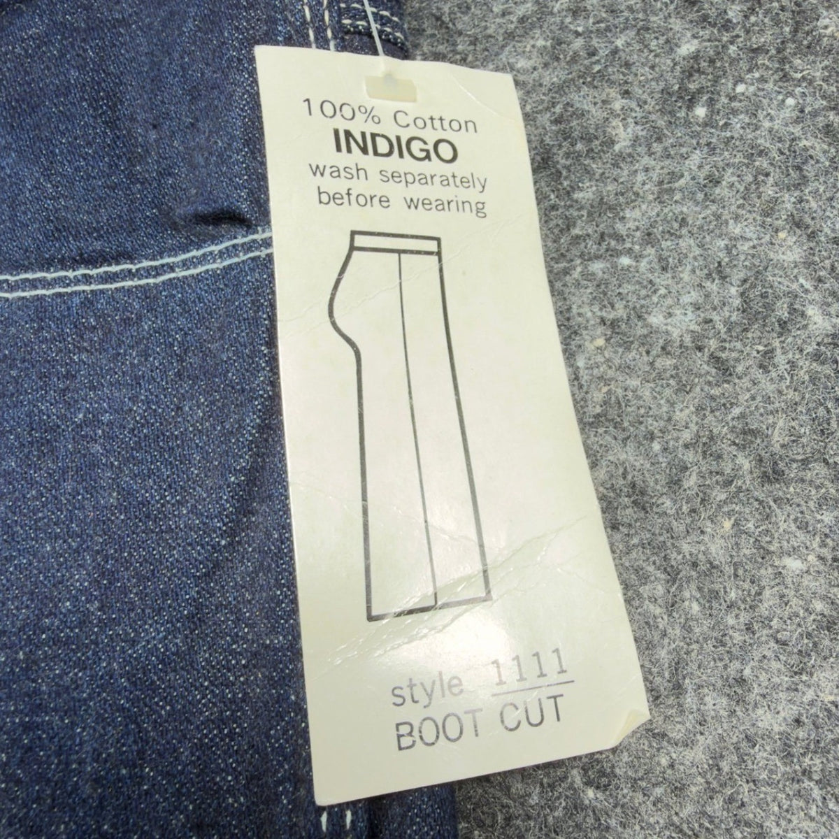 Gino Cappeli Vintage 70s Boot Cut Jeans Mens 34x35 Indigo Cotton Denim NWT - take2supply