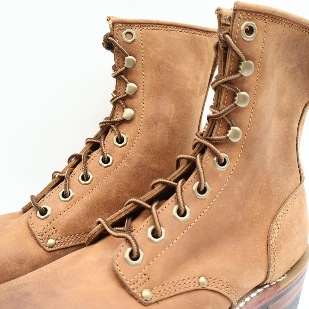 Carolina Logger Boots Mens 8 D Brown Leather Safety Steel Toe Work Boot 8585 NIB - take2supply