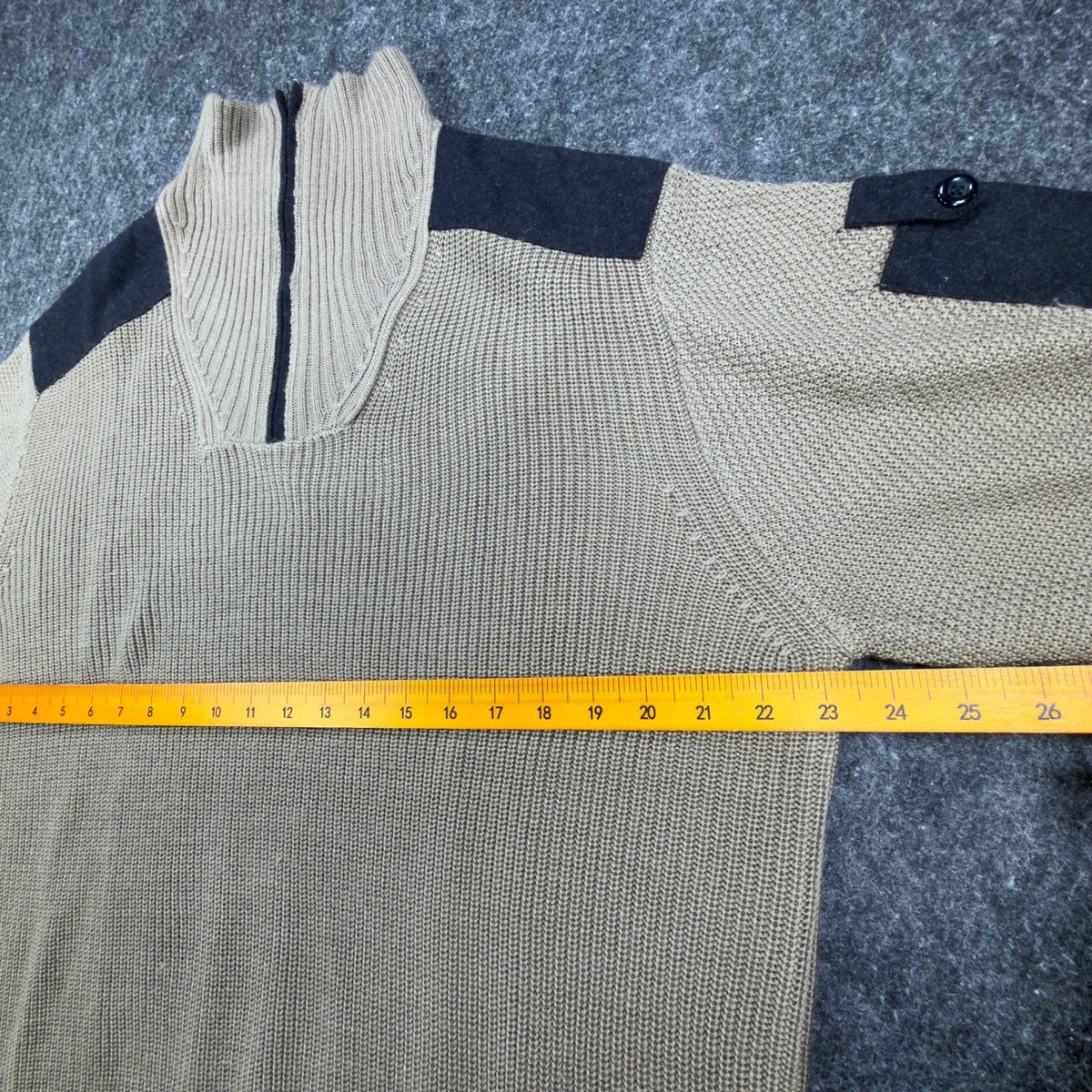 Cellinni 1/4 Zip Sweater Mens Medium Tan Wool Blend NWT Tactical Ribbed - take2supply