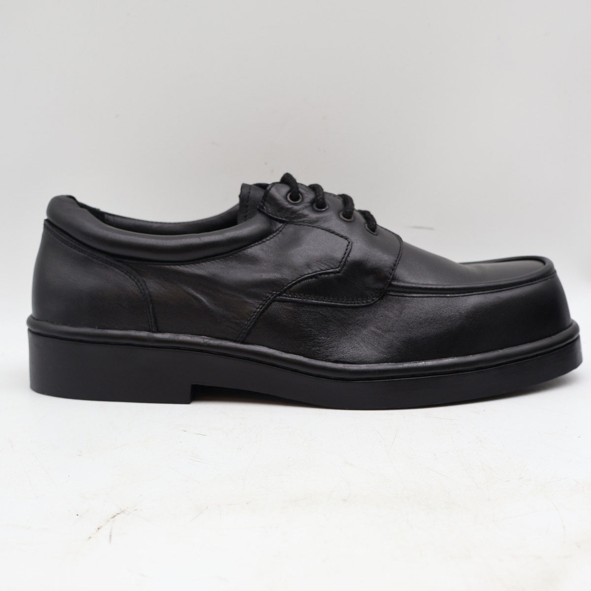 Vintage Boxer Dogs 9928 Black Leather Moc Toe Comfort Oxfords Men's 11D Deadstock