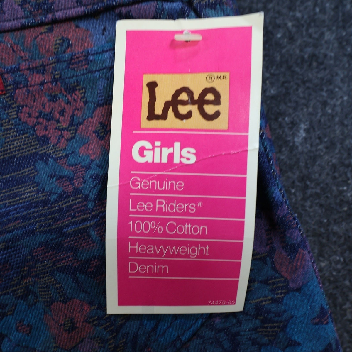 Lee Vintage 90s Floral Jeans Girls 14 Slim Blue USA Made NOS NWT 24.5 Waist - take2supply