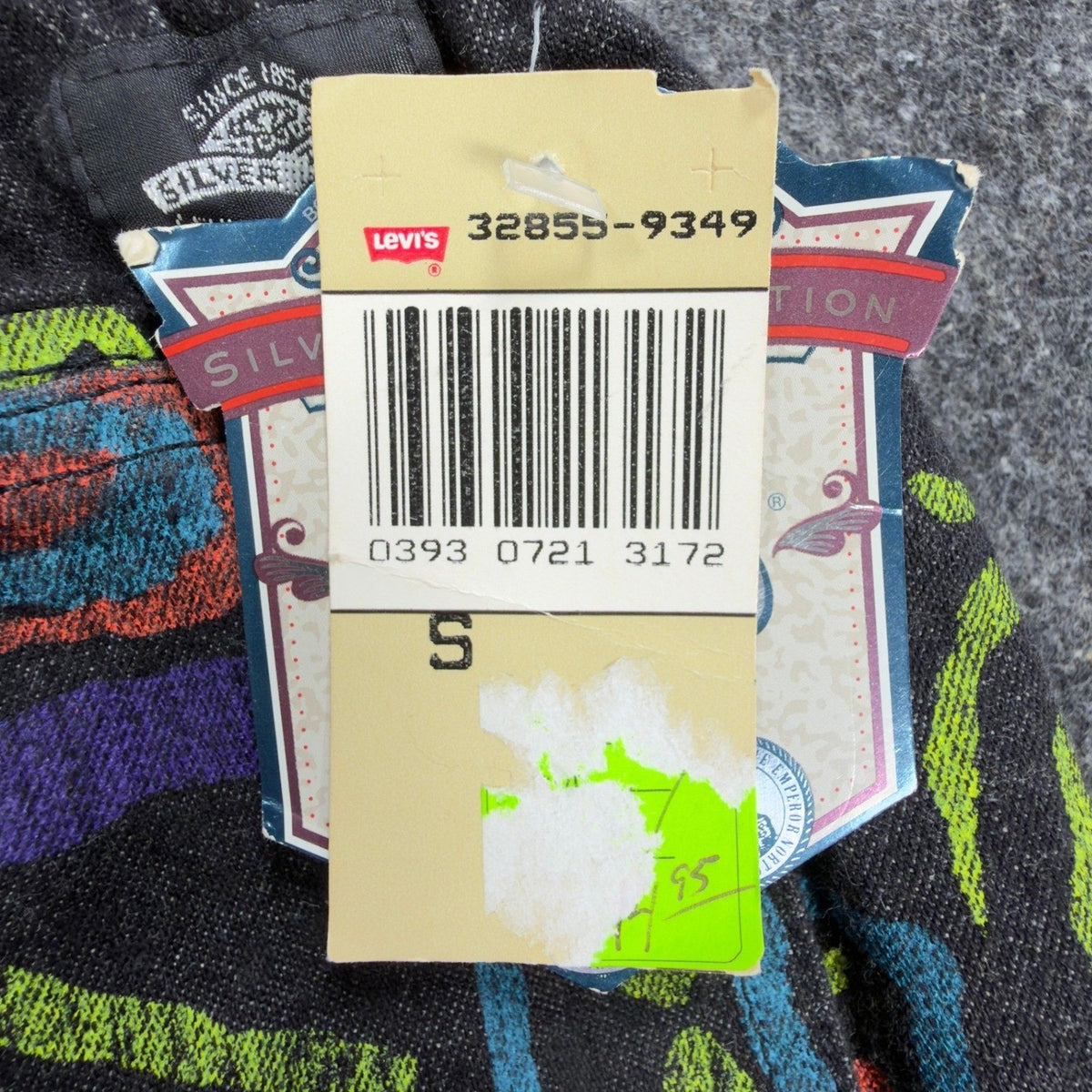 Levis Vintage 90s SilverTab Shorts Mens Small Black Abstract Print NWT Deadstock - take2supply