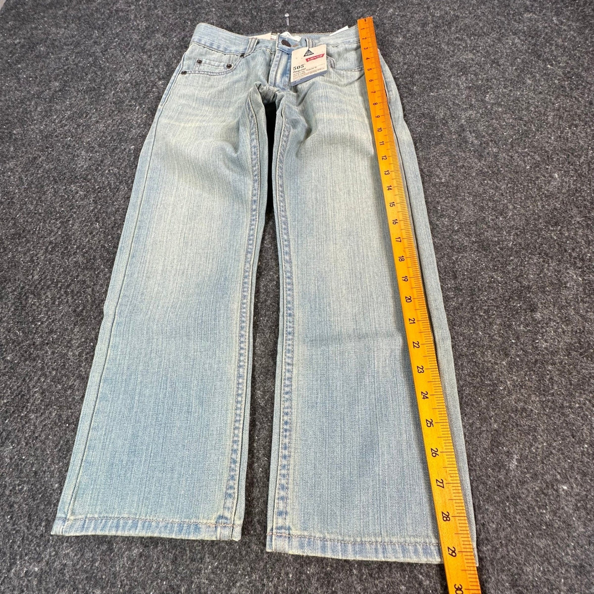 Levi's 505 Jeans Boys Size 8 Regular Blue Cotton Straight Leg New Old Stock