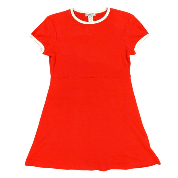 Angel Jones 70s Ringer Dress Womens Medium Red Acrylic Deadstock New - take2supply