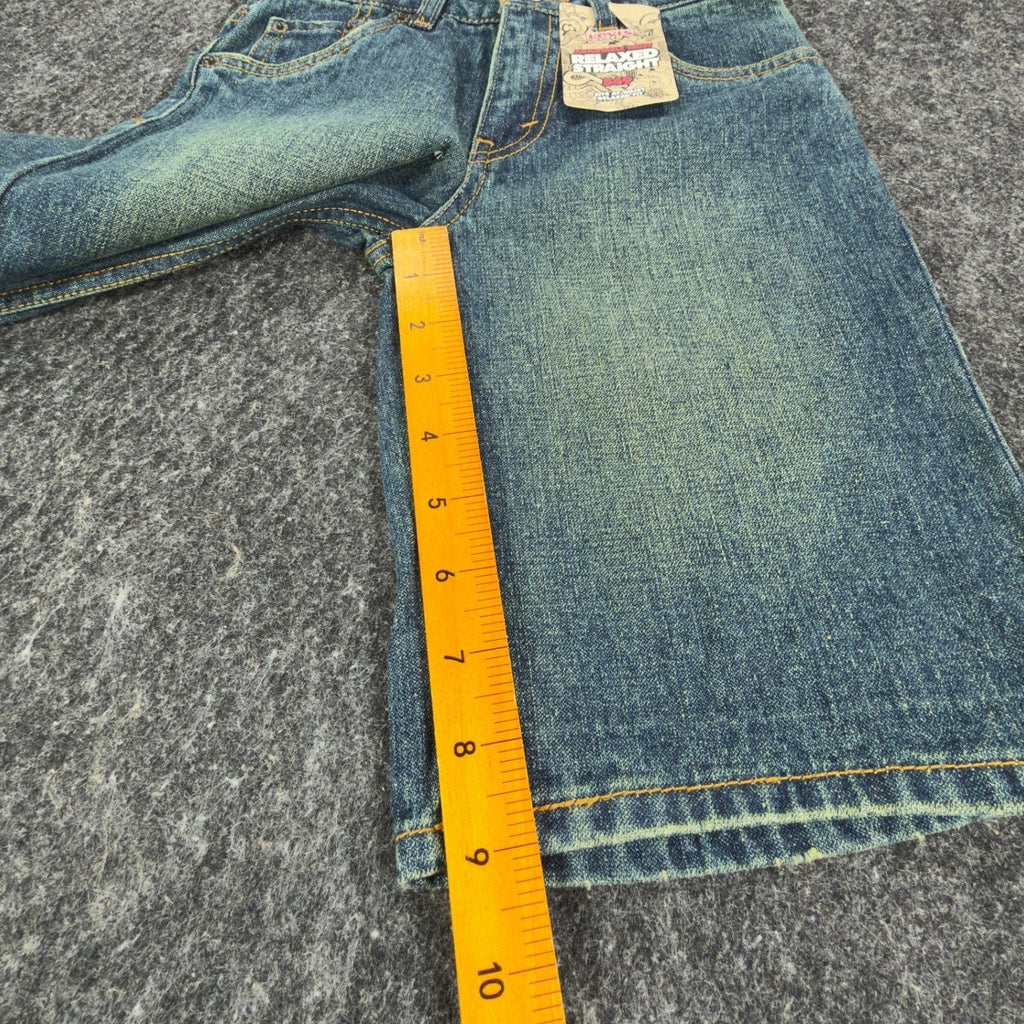 Levi's Y2K 549 Relaxed Straight Jean Shorts Boys 7 Reg Blue Denim NWT