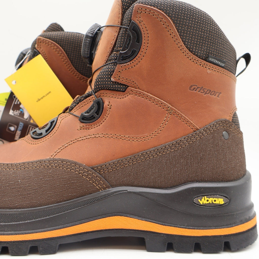 Grisport BOA Wolf Safety Boots Mens 9 Brown Leather Waterproof Vibram 702381c3t