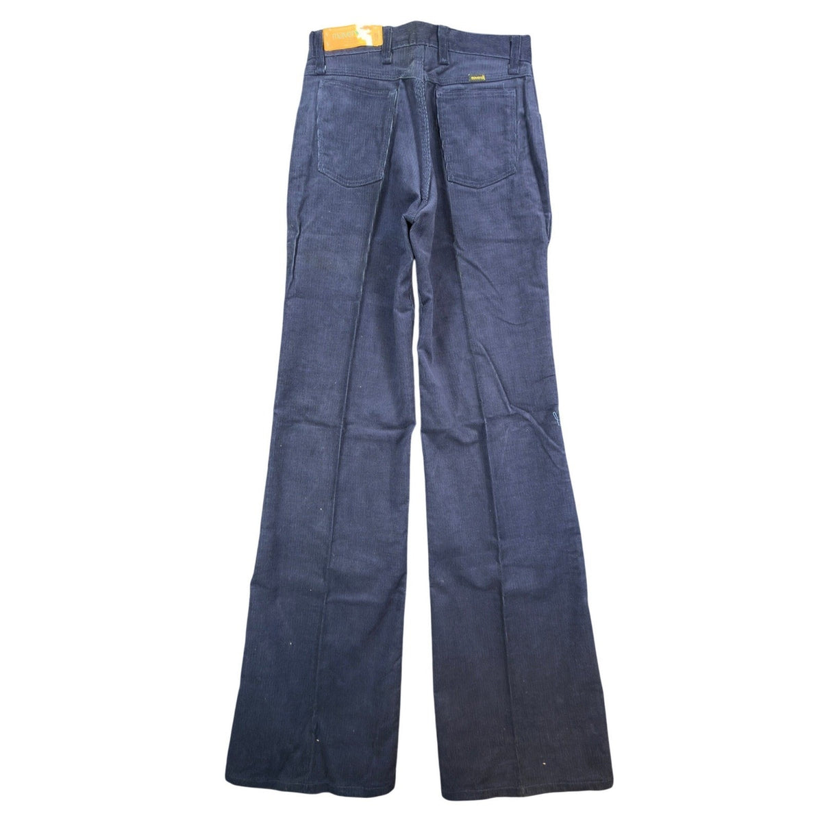 Maverick Vintage 70s Corduroy Flare Pants Juniors 9 Navy Blue NWT Deadstock USA - take2supply