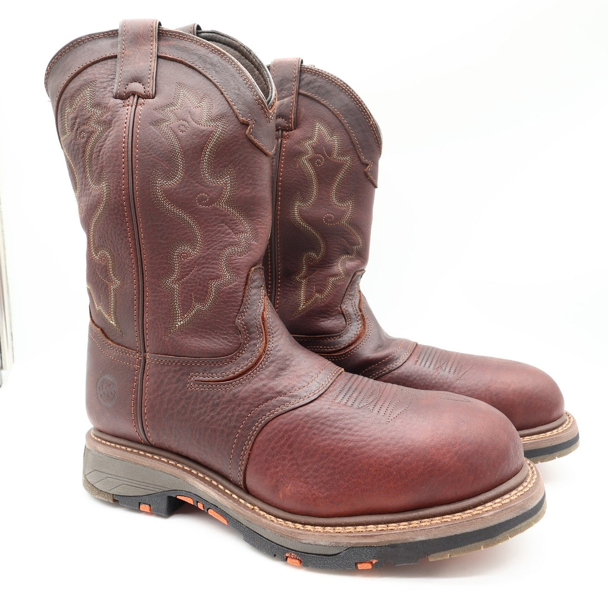 Double-H Boots Mens 11 D Roper Leather Work Safety Toe DH5133 Brown NIB