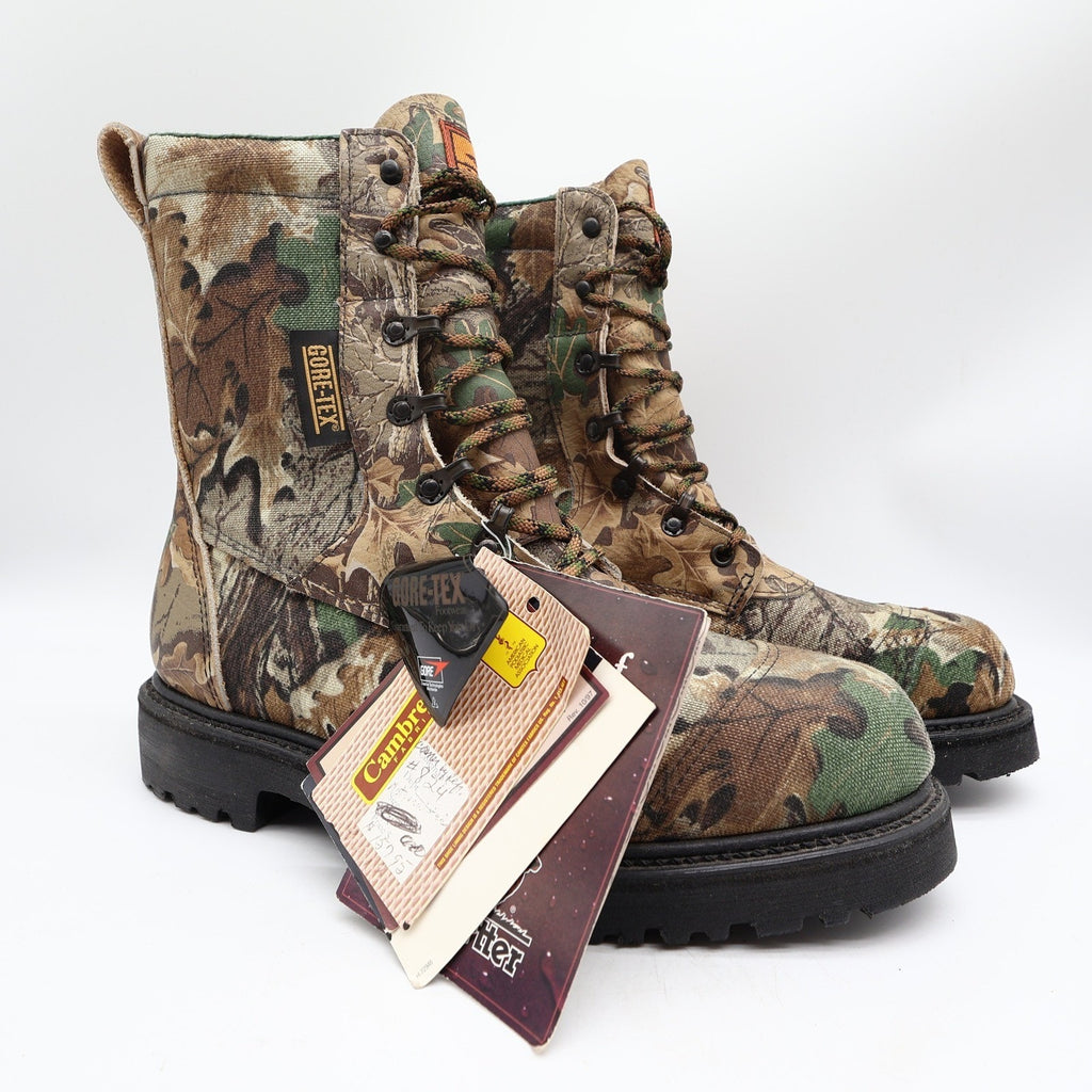 Irish Setter 824 Gore-Tex Hunting Boots Mens 9D Camo Canvas New Vintage Style