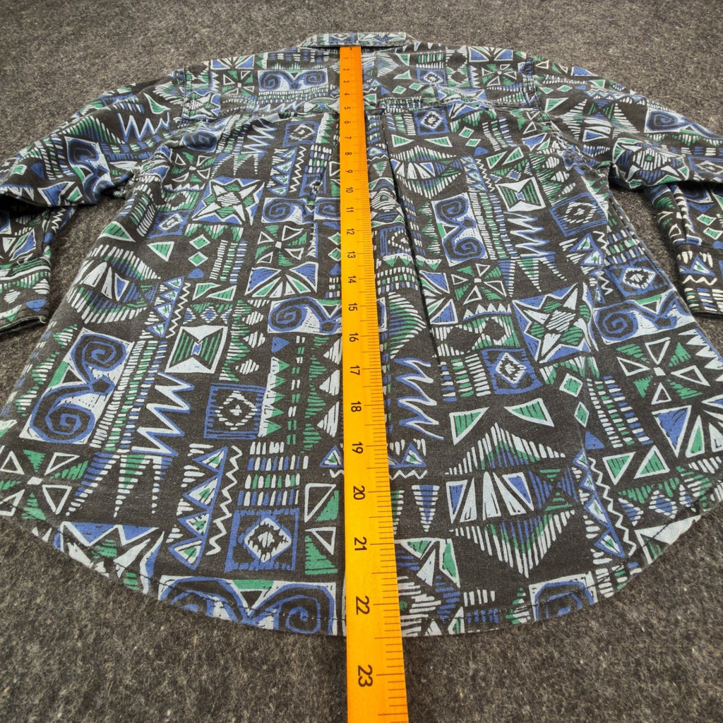 Dockers Vintage 90s Shirt Boys Small 8-10 Geometric Aztec NWT Deadstock