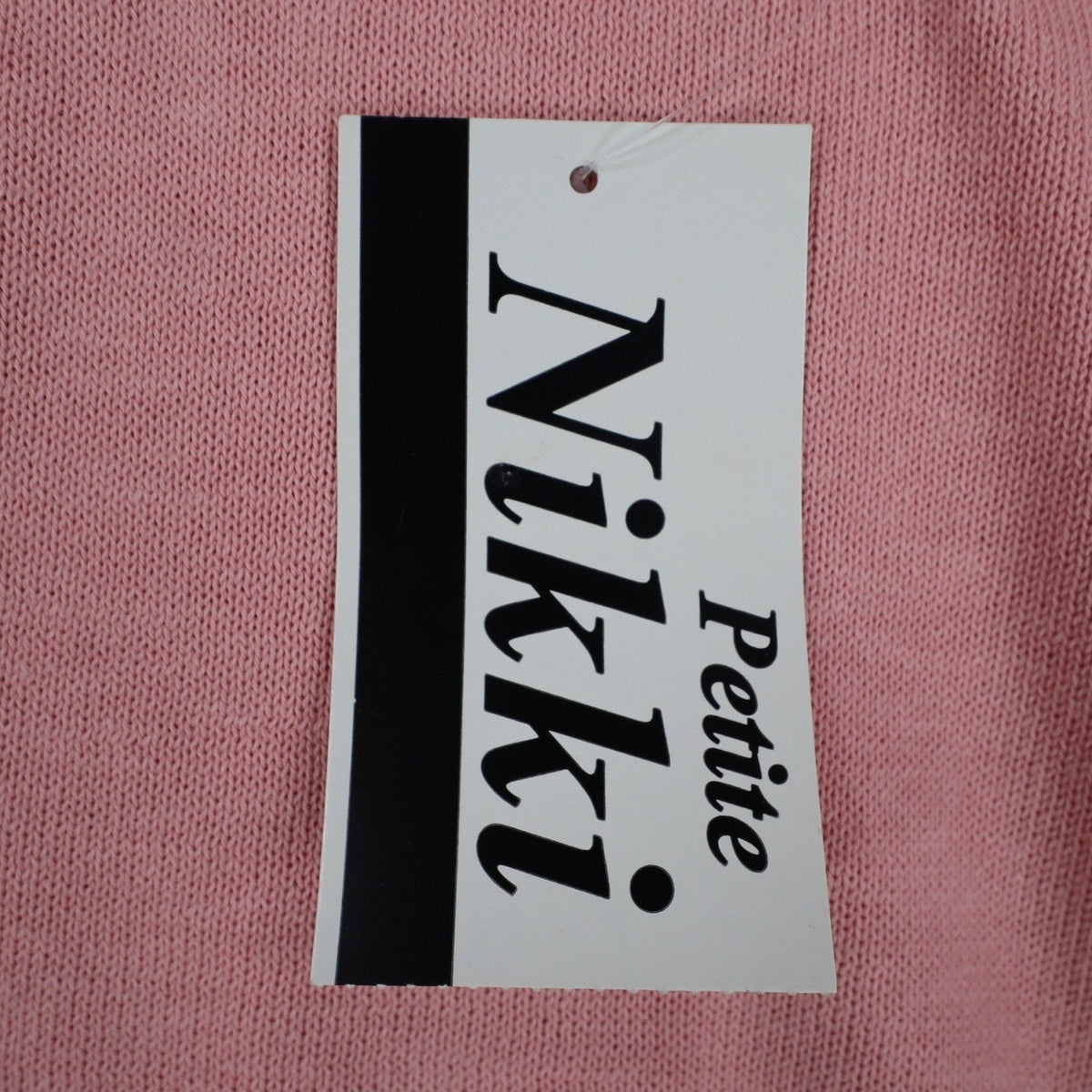 Nikki Petite Short Sleeve Mock Neck Sweater Small Pink Cotton Blend NWT C1004