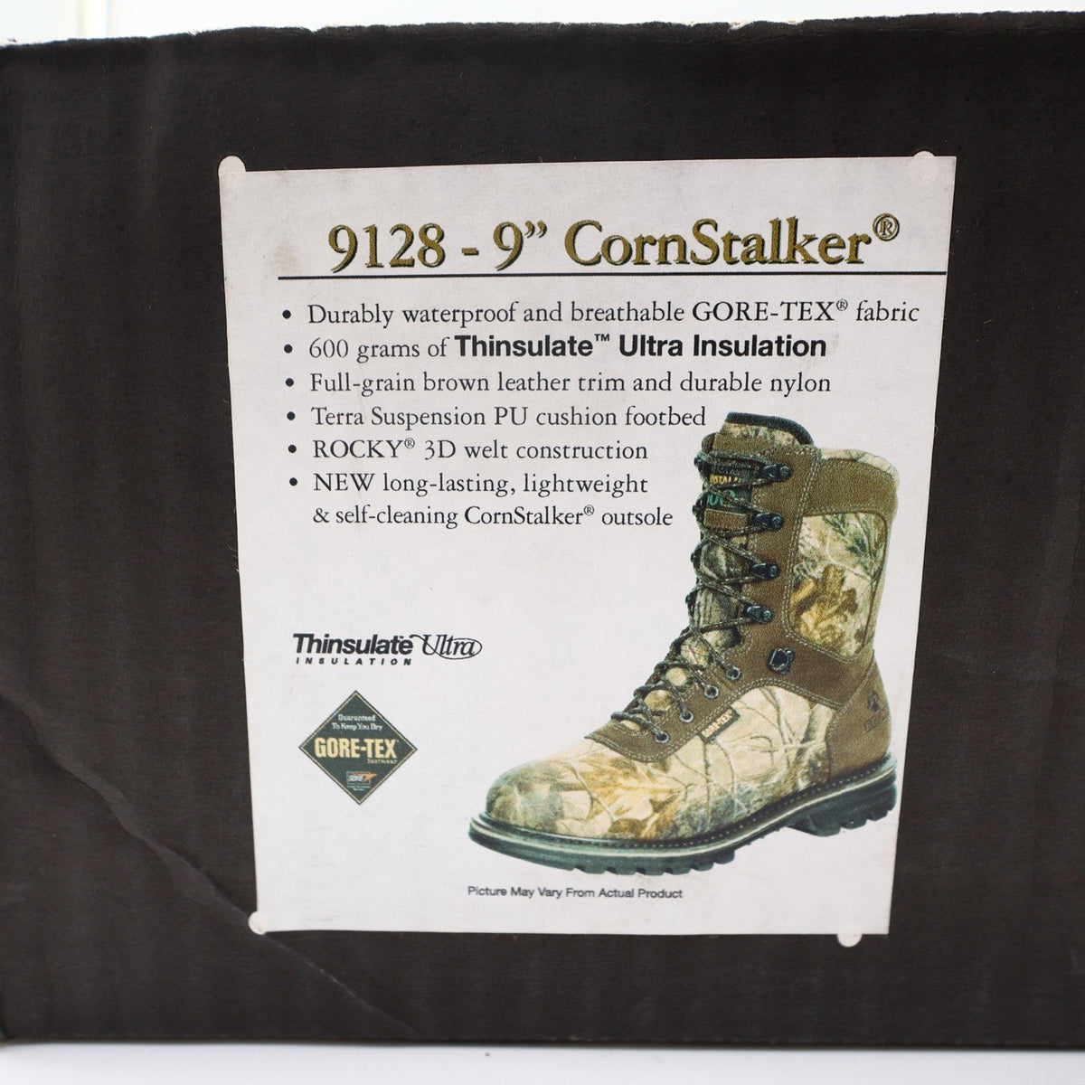 Rocky 9" CornStalker GTX Hunting Boots Mens 9W Camo Leather NWT