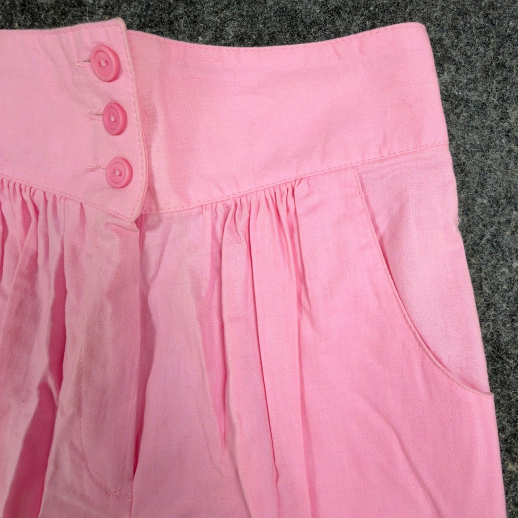 Catnip Vintage 80s High Waist Pleated Pants Womens 13 Pink Cotton NWT USA - take2supply