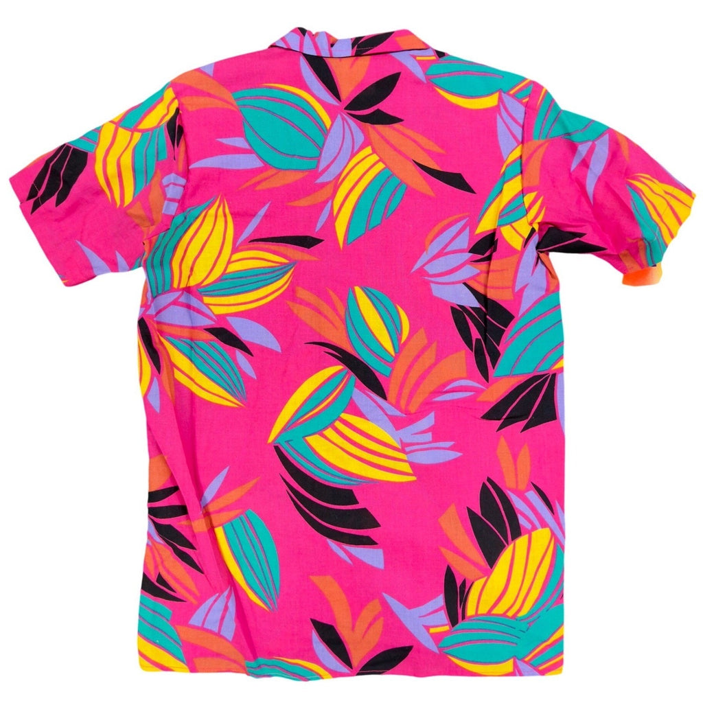 Wrangler Vintage 90s Hawaiian Shirt Mens Large Pink Cotton NWT Deadstock USA - take2supply