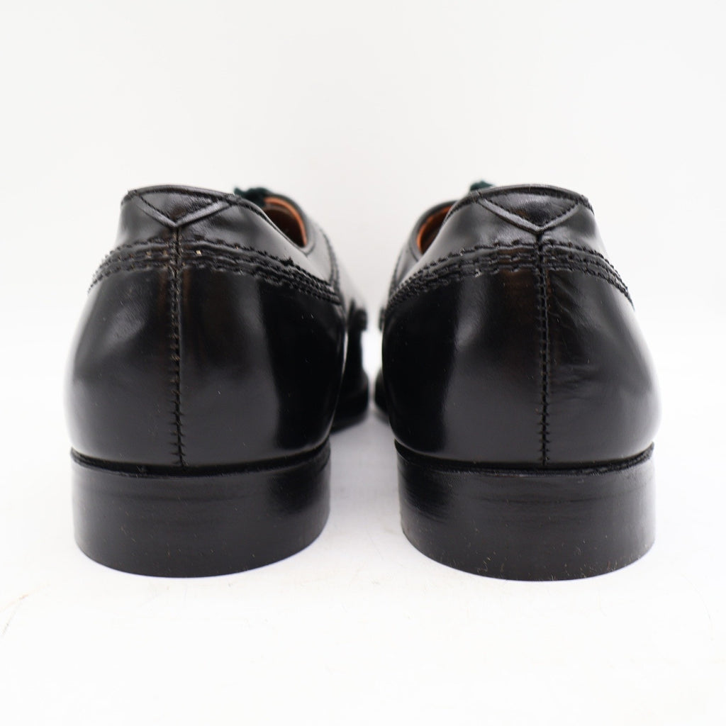 Vintage Sandy McGee 475 Black Leather Moc Toe Derby Shoes Men's 7.5D USA Deadstock