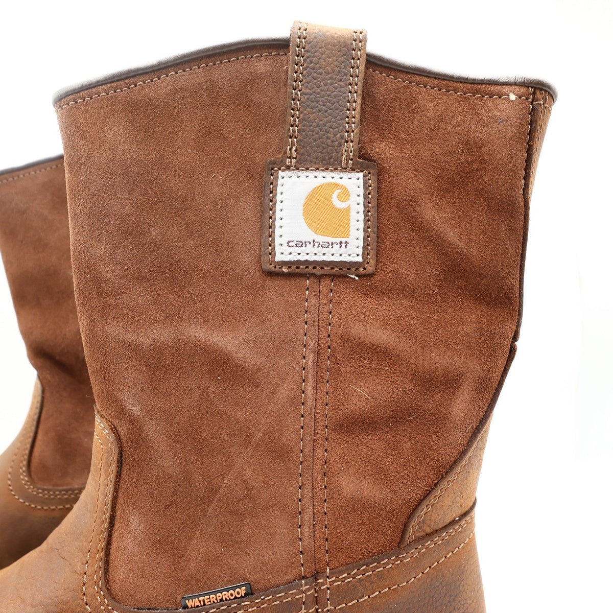 Carhartt Nano Composite Toe Pull-On Boot Mens 11W Brown Leather Waterproof NEW