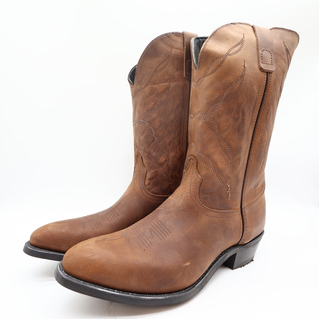 Laredo Brushwood 1805 Tan Leather Western Cowboy Boots Men's 12D NWT