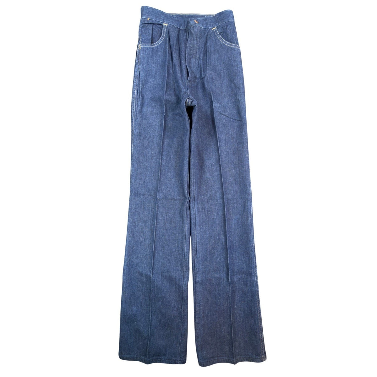 Maverick Vintage 70s Flare Jeans Juniors 9 Blue Cotton NWT Deadstock Made in USA