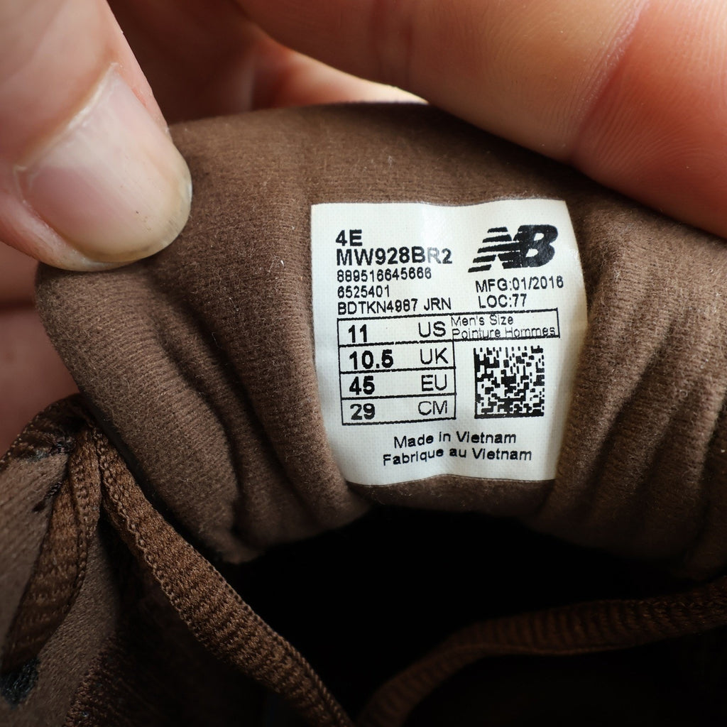 New Balance 928v2 Walking Shoes Mens 11 4E Extra Wide Brown Leather MW928BR2
