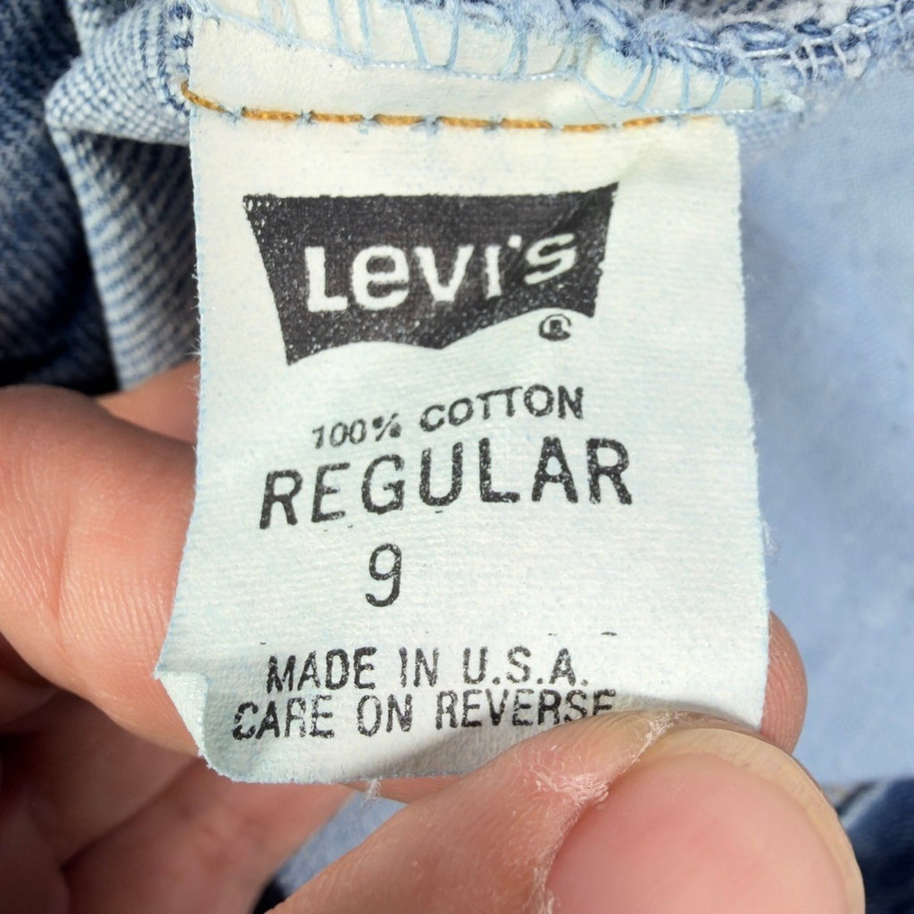 Levi's Vintage 90s 550 Shorts Women 9 Blue Denim Orange Tab USA NWT - take2supply