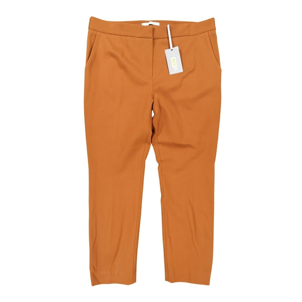 Preston & York Dress Pants Womens 14 Orange Rayon Blend Slim Ankle Career New
