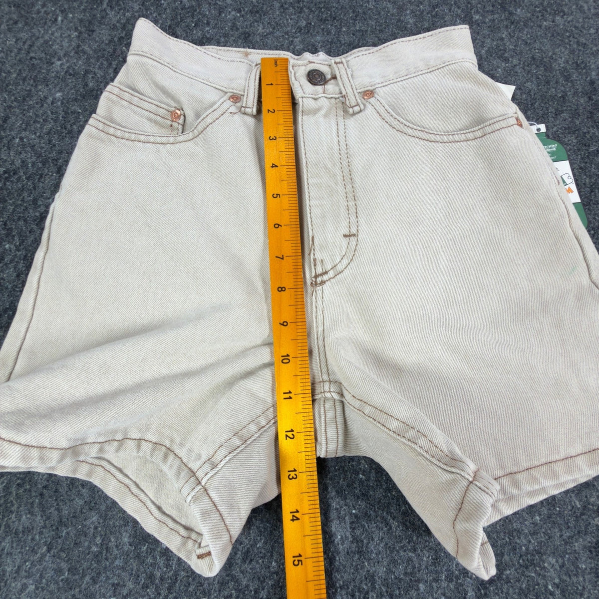 Lee 90s Soda Pop Denim Shorts Junior 3 Khaki Recycled Cotton NWT Vintage