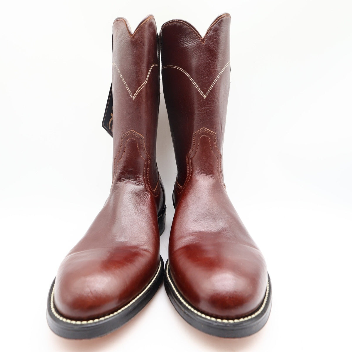Vintage Acme Western Cowboy Boots Men 11.5 D Brown Leather NOS Box 70s