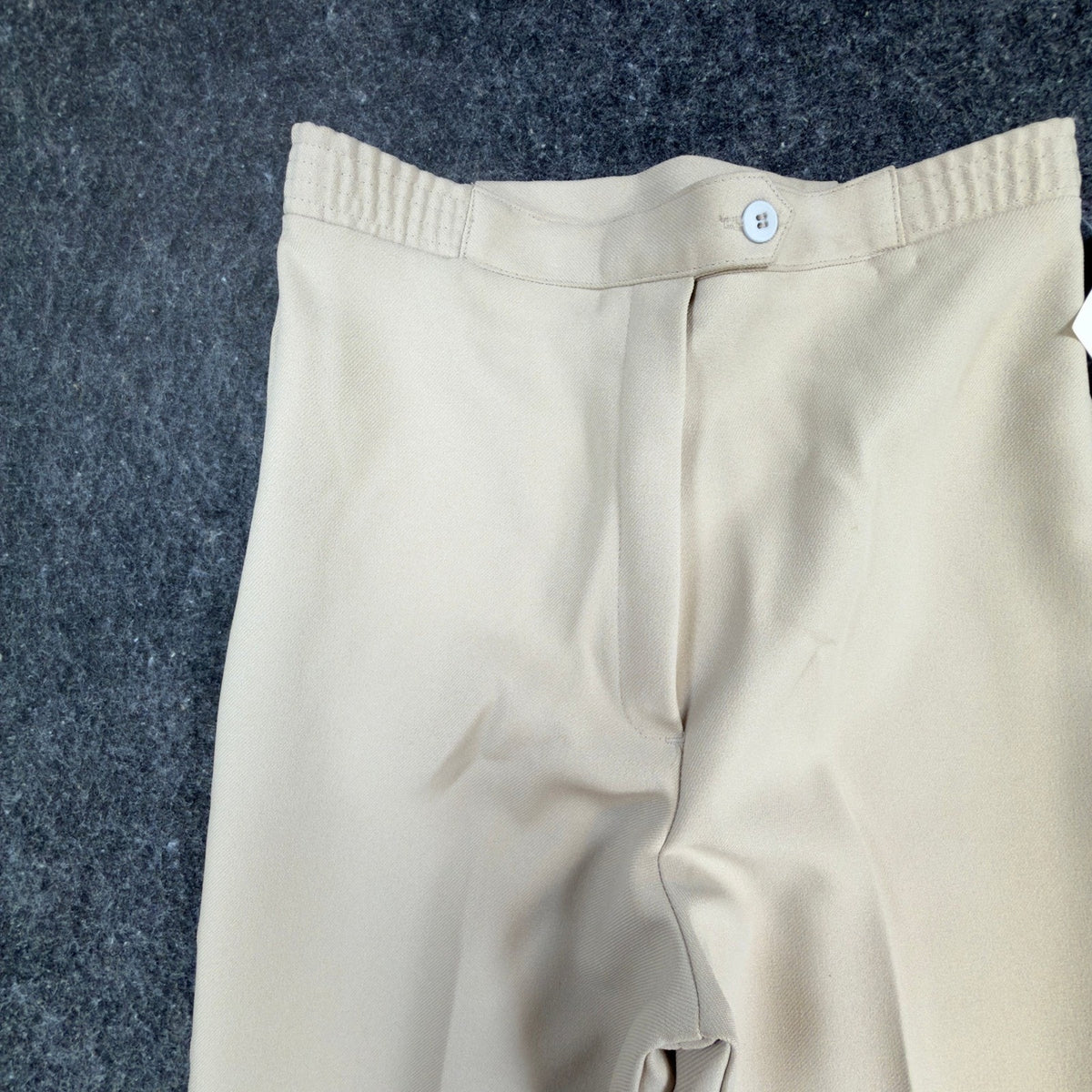 Donnkenny Pants Womens 8 Vintage 80s Beige Polyester Stretch Straight Leg NWT
