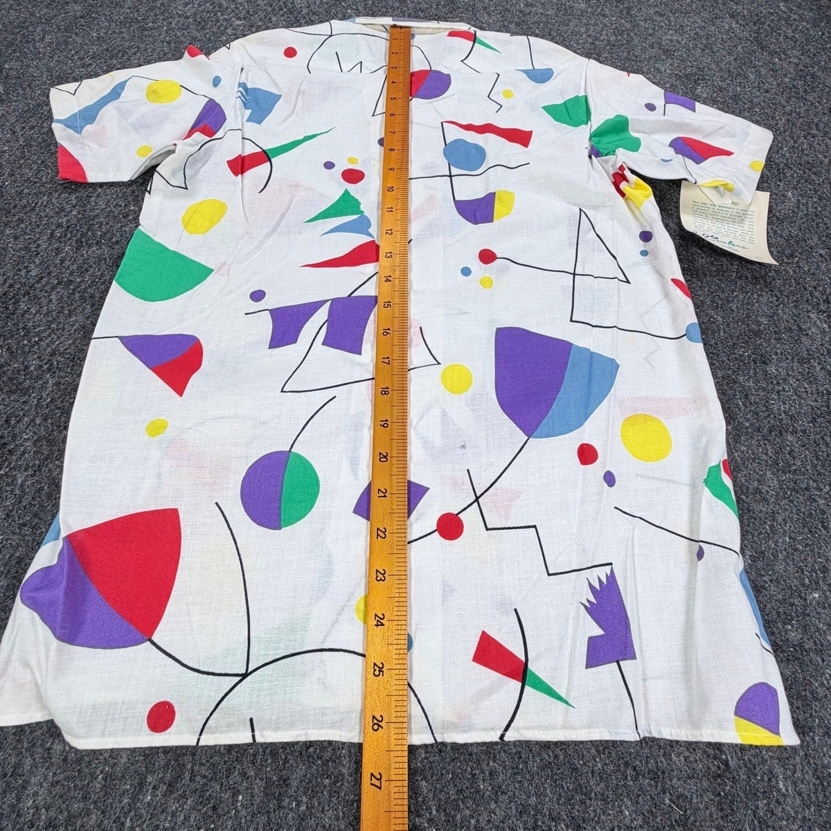 Wrangler Vintage 90s Geometric Shirt Boys Large White Cotton NWT - take2supply