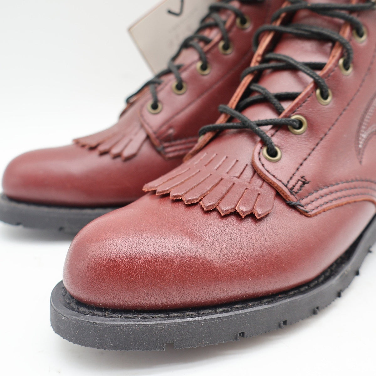 Double-H Boots Packer Boots 7 M Vintage Burgundy Leather Aero-Glide 7 USA 9313 - take2supply