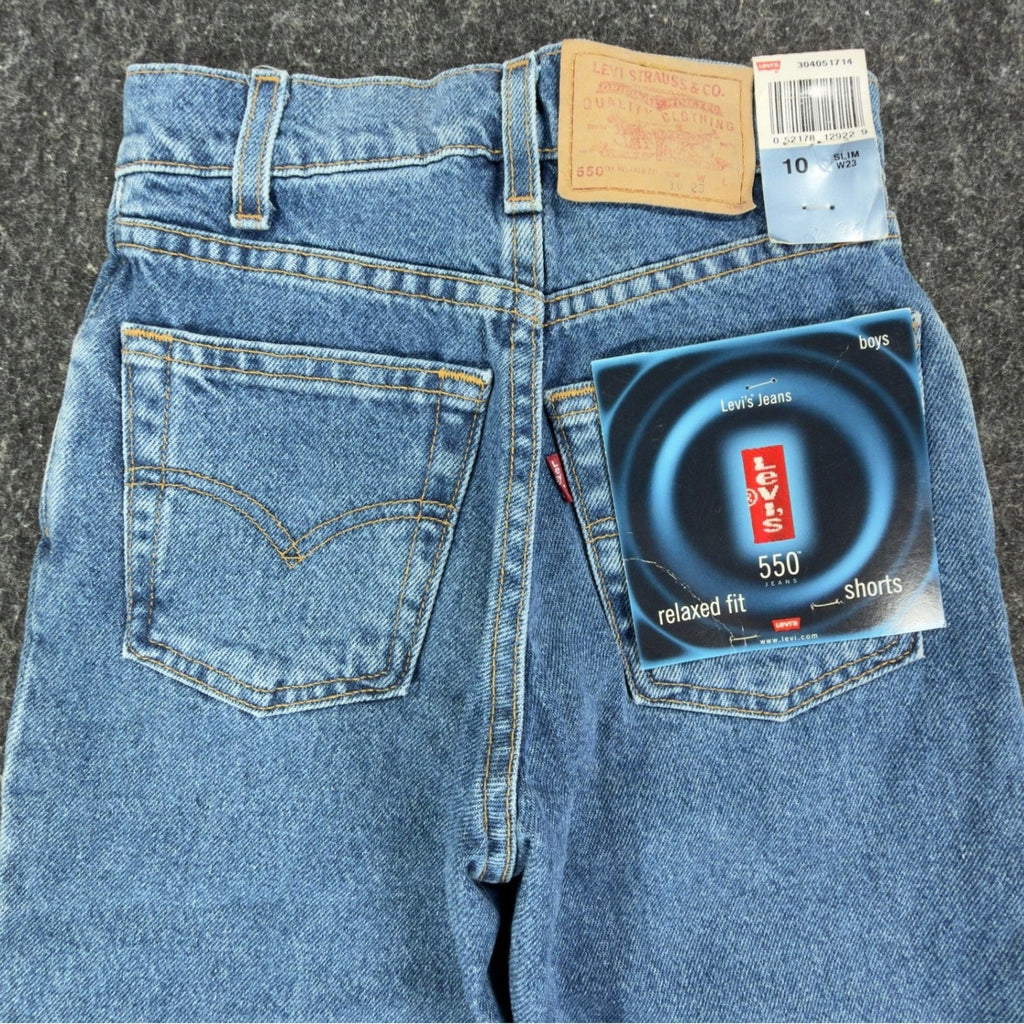 Levi's 550 Relaxed Fit Denim Shorts Mens 28 Blue Cotton Modern Excellent