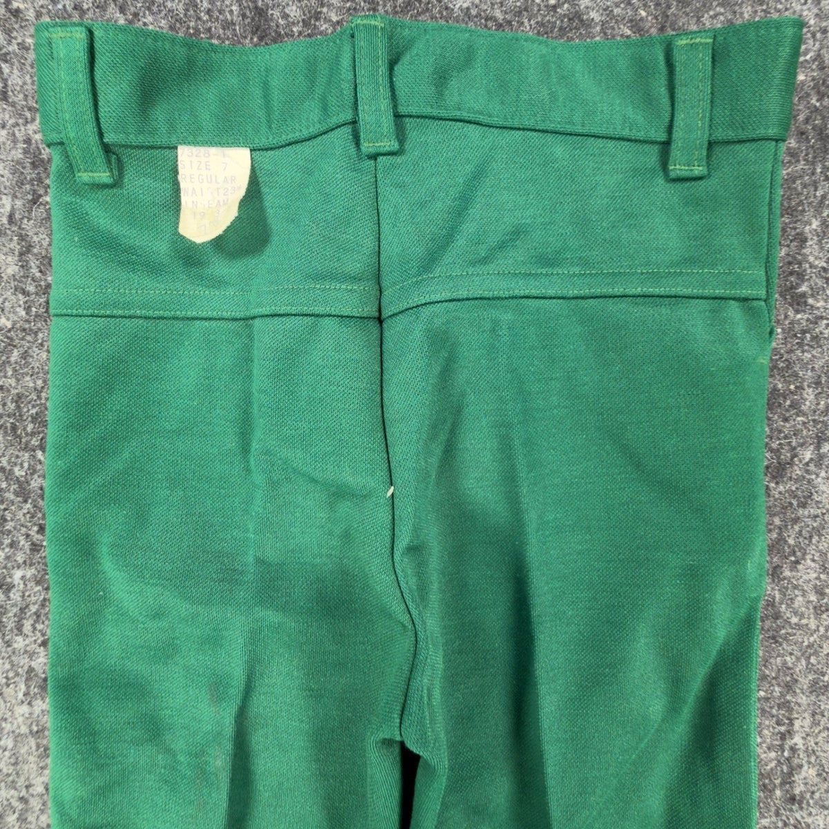 Toddly Winks Vintage 70s Pants Boys 7 Green Bell Bottom Flare USA NWT
