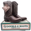 Double-H AG7 Work Western Boots Mens 10 D Vintage USA Brown Leather 3263 NWT