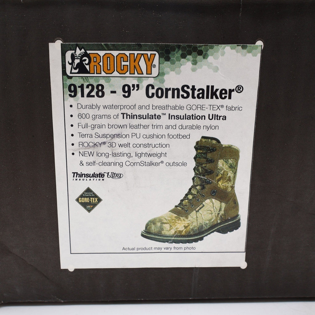 Rocky 9128 CornStalker Hunting Boots Mens 10M Camo Leather Gore-Tex New