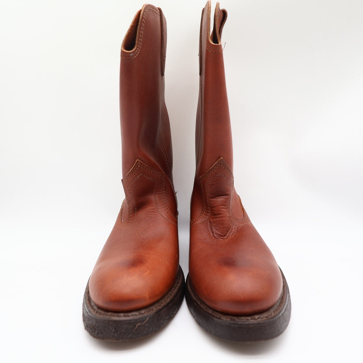Double H Vintage 70s Western Boots Mens 6.5D Brown Leather New 2548 - take2supply
