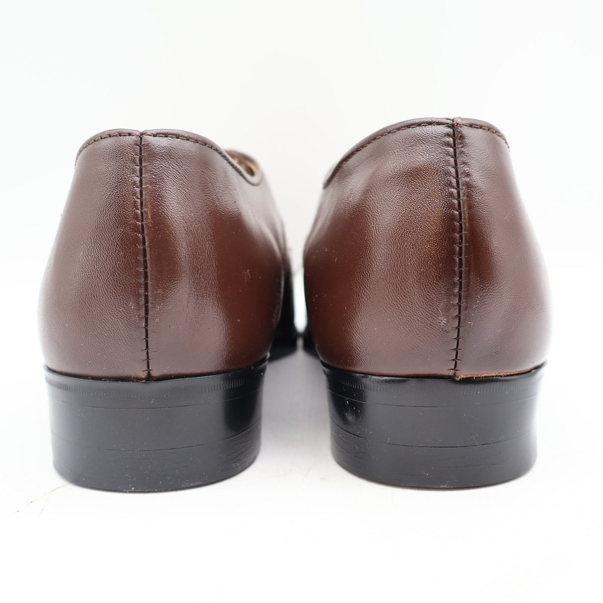 Vintage Barclay 97124 Brown Leather Oxford Shoes Men's 9.5 EEE Wide USA Deadstock