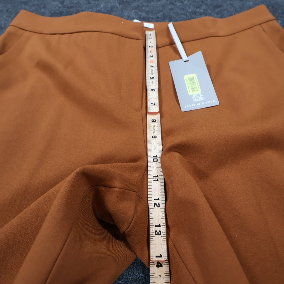 Preston & York Dress Pants Womens 14 Orange Rayon Blend Slim Ankle Career New