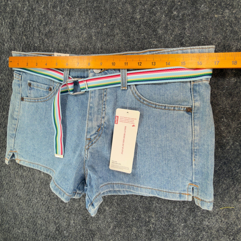 Levi's Y2K Superlow Stretch Shorts Junior 11 Blue Cotton Denim NWT C359
