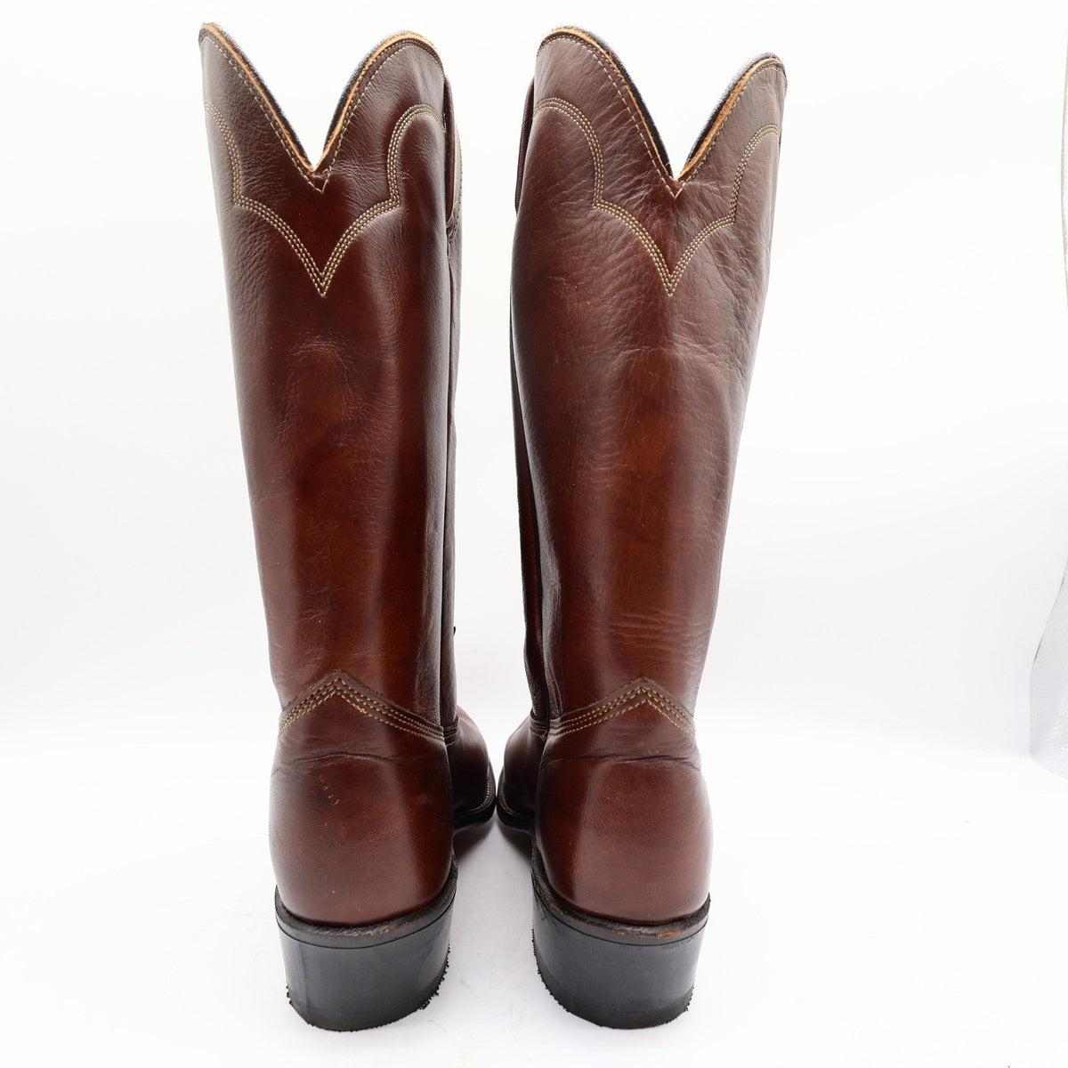 Laredo Vintage 90s Western Boots Mens 9 D Chocolate Brown Leather 2723 NIB - take2supply