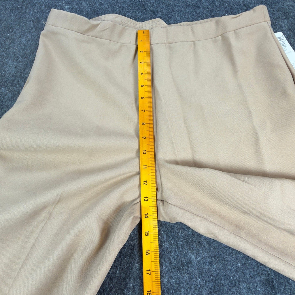 Donnkenny Pants Mens 32 Vintage 80s Tan Stretch Elastic Waist Made in USA 2701