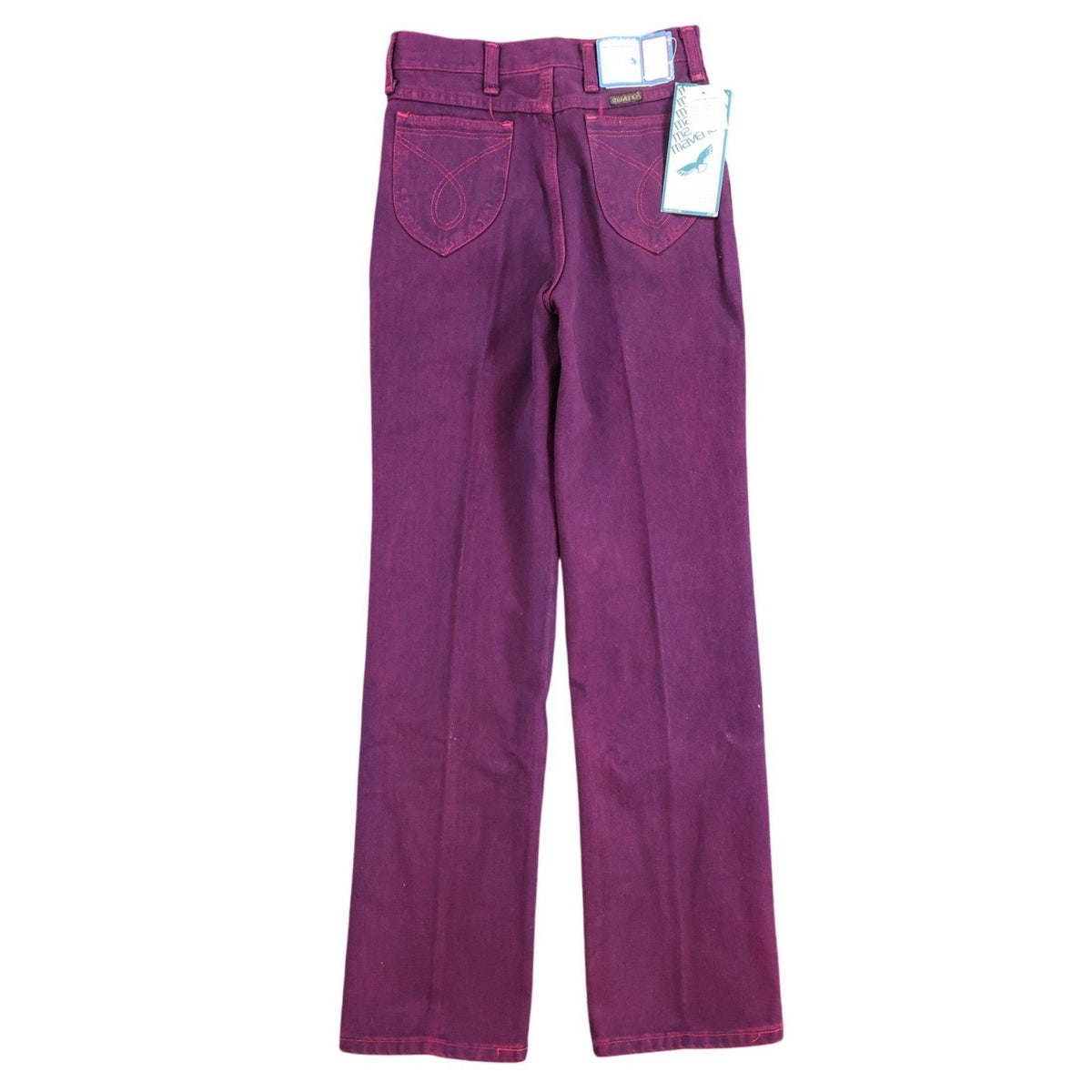 Maverick Vintage 80s Purple Jeans Girls 14 Reg USA Made NOS NWT 27.5x30 - take2supply