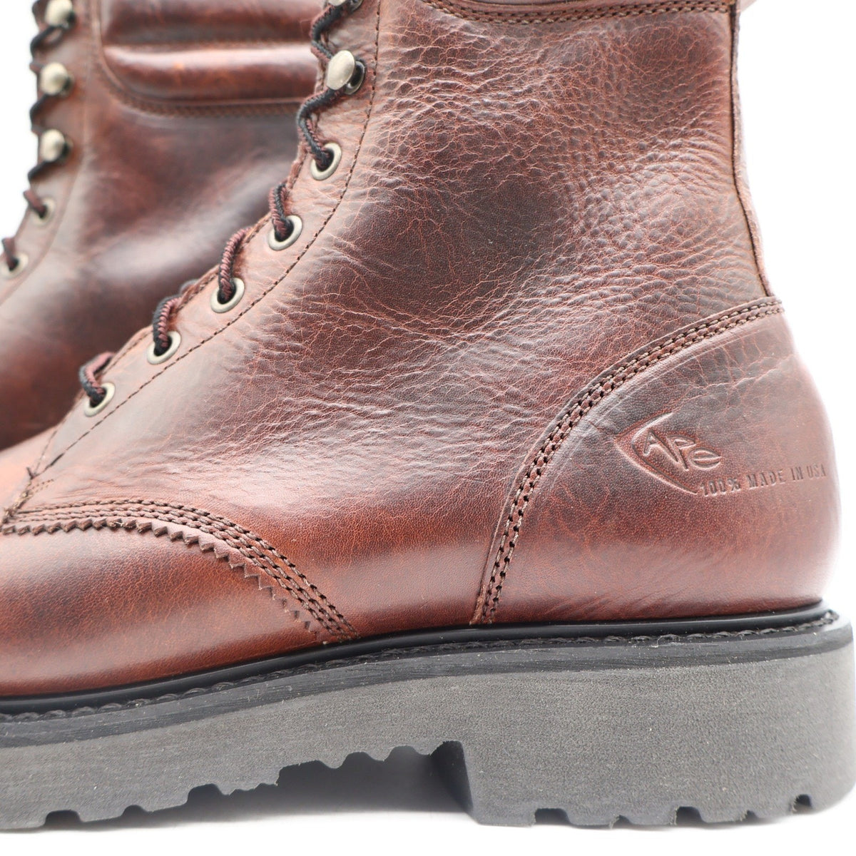 Cape Shoe Company 8" Plain Toe Boot Mens 10.5 D Vintage USA Pecan Rowdy 2001A1 - take2supply