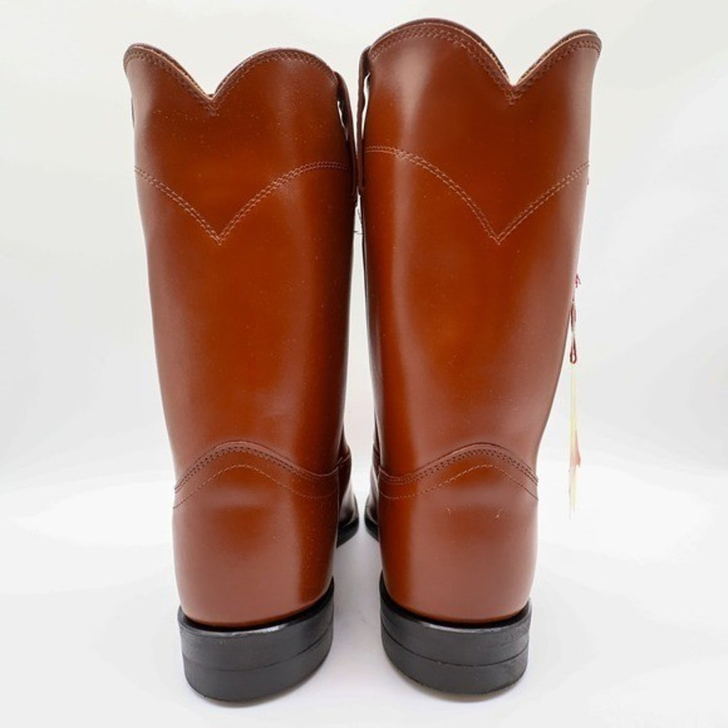 Vintage Justin Diamond J 3802M Tan Brown Leather Roper Boots Men's 11E NWT Deadstock
