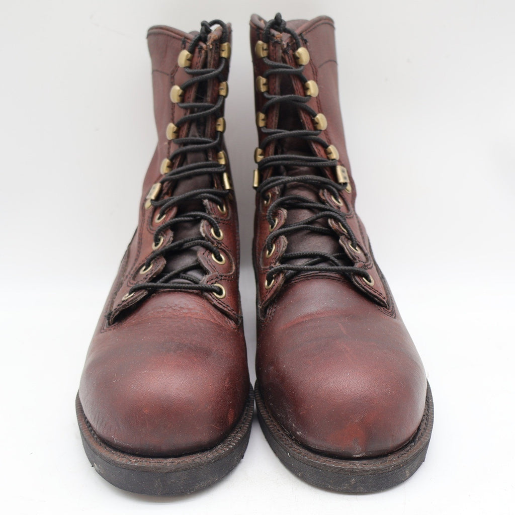 Georgia Boot Carbo-Tec G8945 Mens 8 M Steel Safety Toe Work Boots Brown Leather